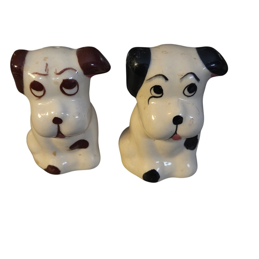 Vintage Rio Hondo Ceramic Dog Puppy Salt and‎ Pepper Shakers Set Mid-Century